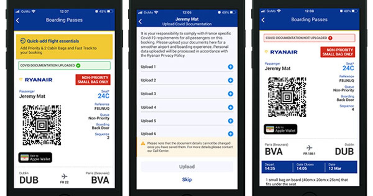 Ryanair launches Travel Wallet for COVID19... Travolution