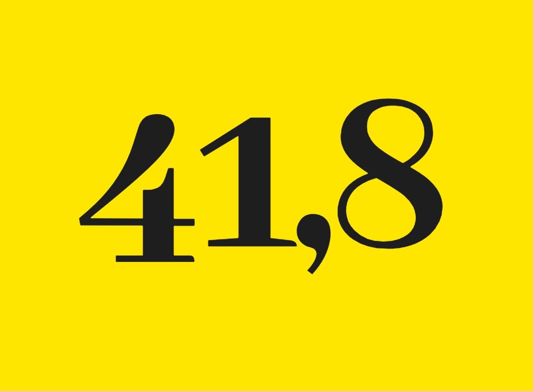 le chiffre de la semaine 41,8