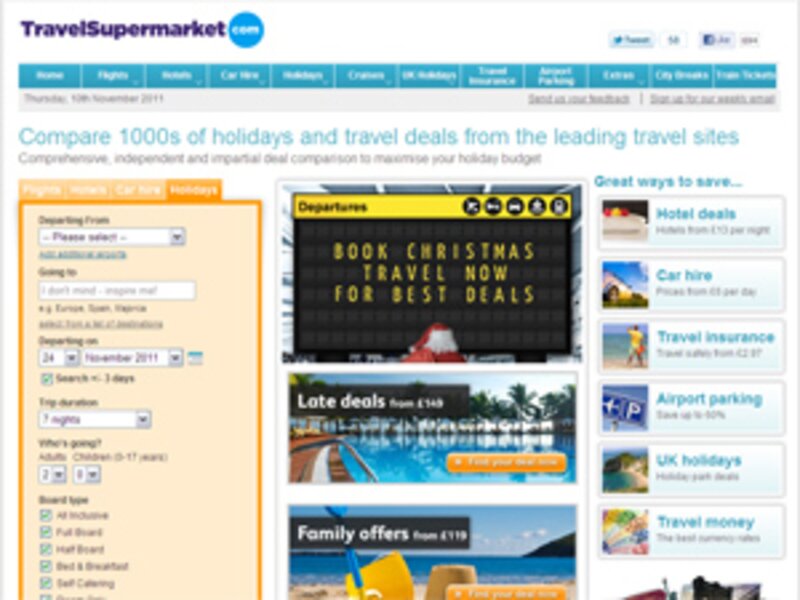 Revenue down 11% at Travelsupermarket.com