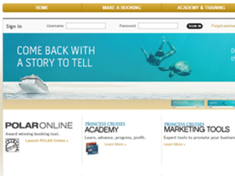 Princess Cruises invests in its own booking portal