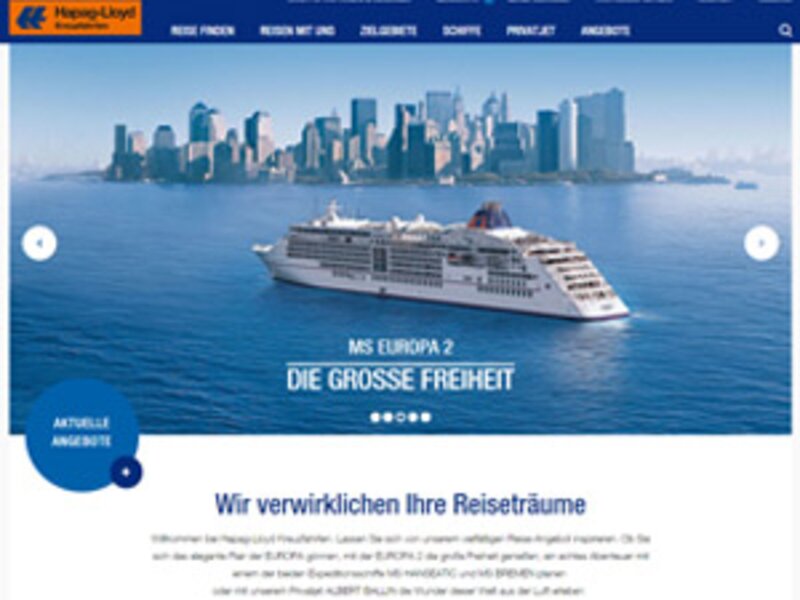 Hapag-Lloyd Cruises refreshes website