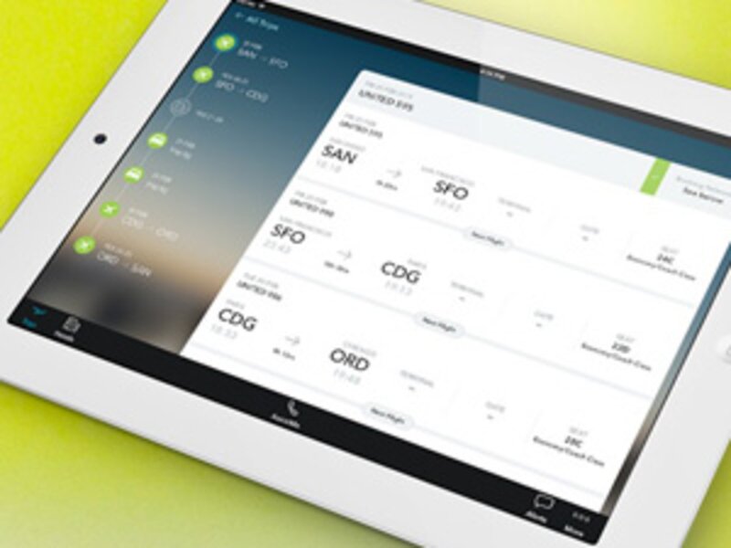 In-flight amenity information incorporated into Egencia’s TripNavigator app