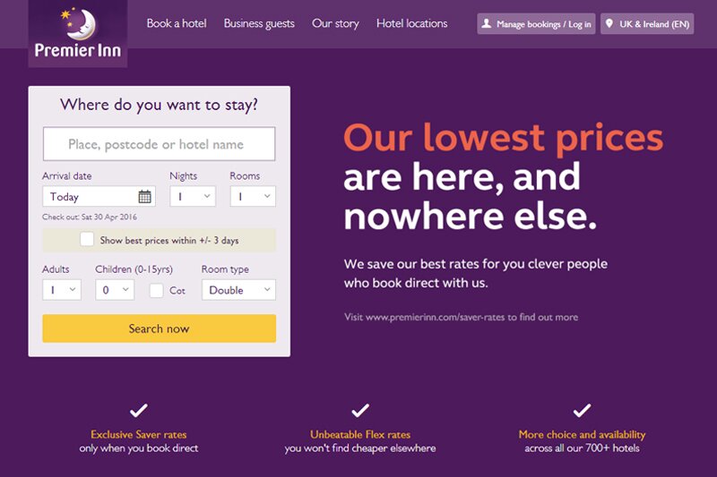 Premier Inn’s profit boost attributed to increased direct digital distribution