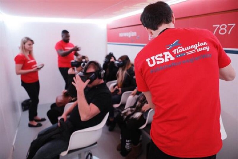 Norwegian tries virtual reality with 5D experience of Boeing 787 Dreamliner