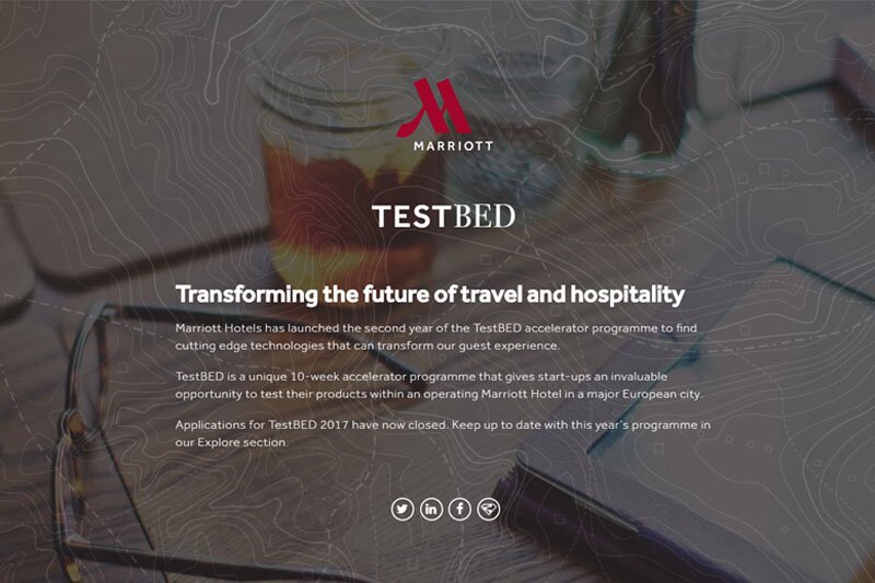 Marriott reveals the eight shortlisted start-ups for 2017 European TestBed accelerator