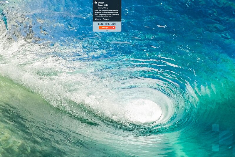 Kayak using desktop backgrounds to tempt travellers into booking