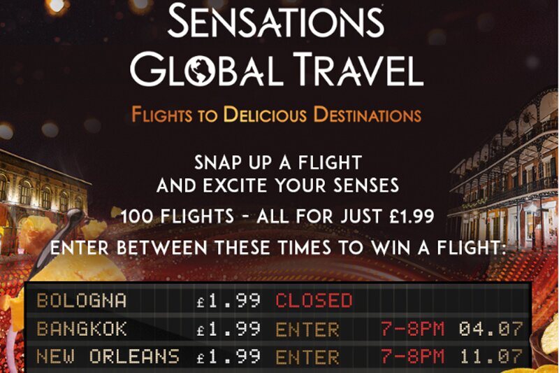 Lastminute.com and Walkers collaborate on £1.99 pop-up flash sale flights shop