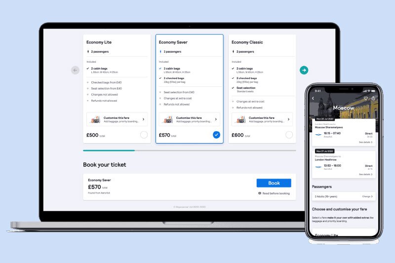 First airlines go live with Skyscanner’s new options and ancillaries direct booking experience