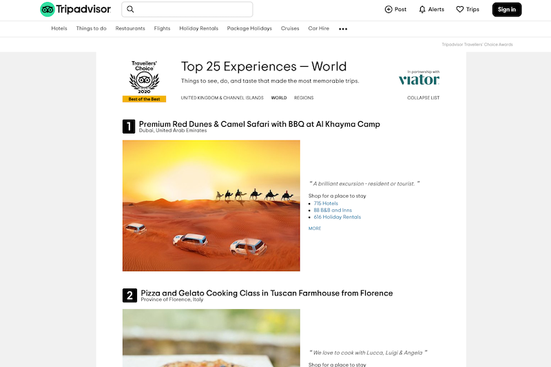 Camel safari and Muggles tour win top Tripadvisor and Viator awards