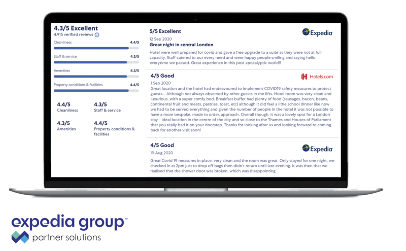 Expedia makes millions of ratings and reviews available to travel agent partners