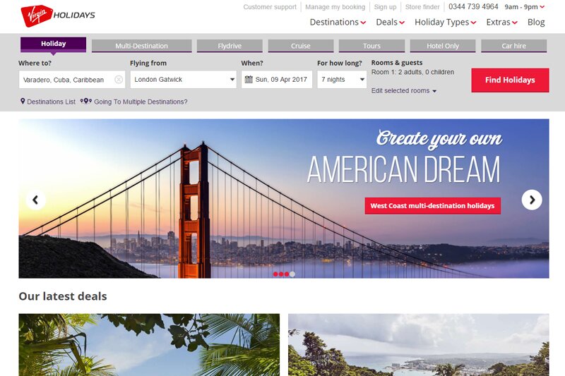 Virgin Holidays website improvements help drive 75% profit growth