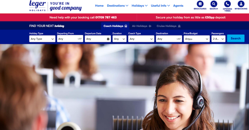 Leger Holidays unveils revitalised website to offer personalised service