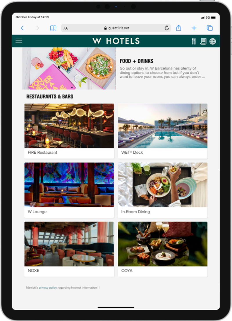 W Barcelona reports 60% increase in guest spend following IRIS’ mobile ordering solutions implementation