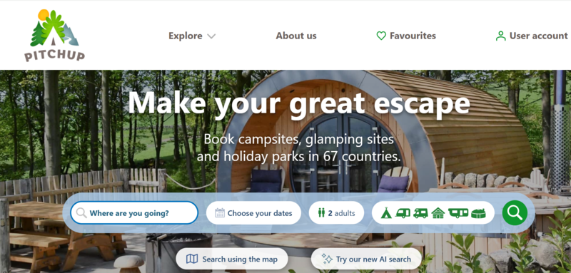 Outdoor accommodation platform Pitchup.com becomes top 50 largest global OTA for organic traffic