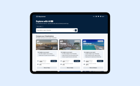 AI discovery among new Skyscanner product releases