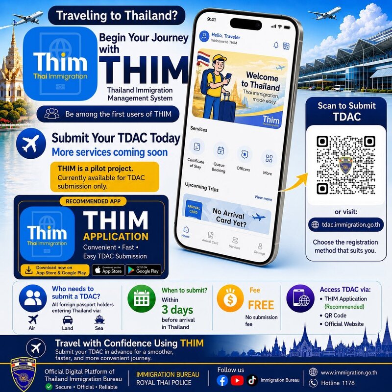 Thailand introduces new immigration app for travellers